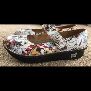Alegria pirate print Mary Janes.
